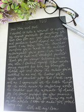 Custom Calligraphy Letter to Mum & Dad