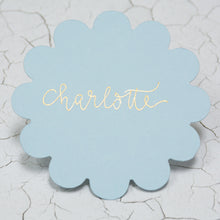 Wavy Handwritten Personalised Place Card with Gold foil