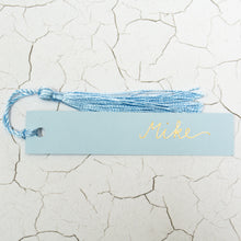 Rectangle Handwritten Hot Foiled Personalised Place Card with Tassel