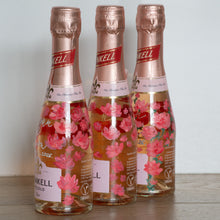 Hand Painted Champagne Bottle with Hot Foiled Ribbon