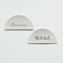 Half Circle Handwritten Personalised Place Card