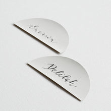 Half Circle Handwritten Personalised Place Card