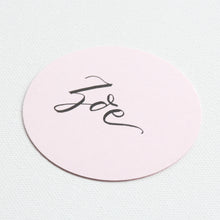 Round Handwritten Personalised Place Card
