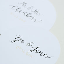 Round Handwritten Personalised Place Card