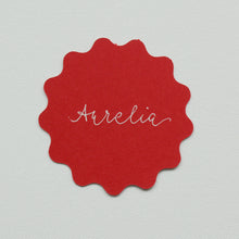 Wavy Handwritten Personalised Place Card with Gold foil