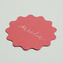 Wavy Handwritten Personalised Place Card with Gold foil