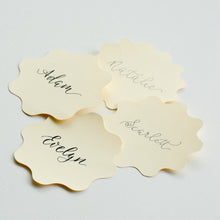 Wavy Handwritten Personalised Place Card with Gold foil
