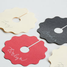 Wavy Handwritten Personalised Place Card On Glass