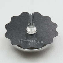 Wavy Handwritten Personalised Place Card On Glass