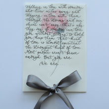 Custom Calligraphy Letter on Vellum with Watercolour Background