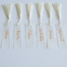 Rectangle Handwritten Vellum Place Card with Tassel