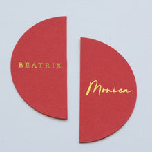 Personalised Foiled Half Circle Place Card