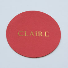 Personalised Foiled Round Place Card