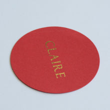 Personalised Foiled Round Place Card