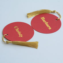 Personalised Round Place Card with Tassel