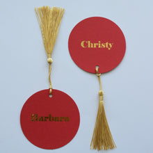 Personalised Round Place Card with Tassel