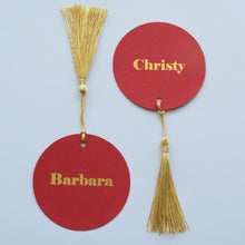 Personalised Round Place Card with Tassel