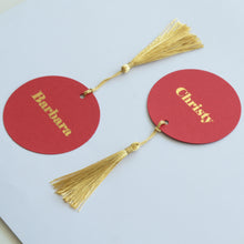 Personalised Round Place Card with Tassel