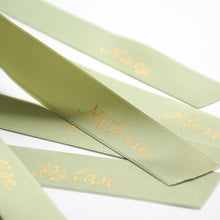 Handwritten Personalised Satin Ribbon Bow Placecard for Weddings and Events