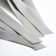 Handwritten Personalised Satin Ribbon Bow Placecard for Weddings and Events