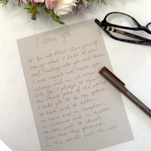 Custom Handwritten Calligraphy Letter