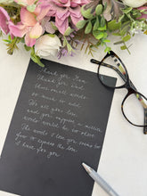 Custom Calligraphy Letter to Mum & Dad