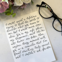 Custom Handwritten Calligraphy Letter