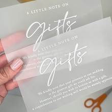Printable gift note