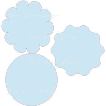Wavy and Circle Menu card Set Cutting file SVG PDF for Silhouette and Cricut