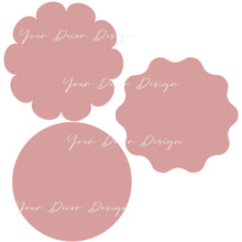 Wavy and Circle Menu card Set Cutting file SVG PDF for Silhouette and Cricut