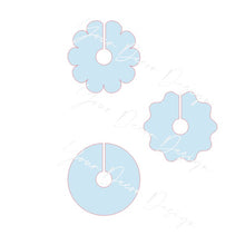 Wavy and Circle Wine Glass Place card Set Cutting file SVG PDF for Silhouette and Cricut