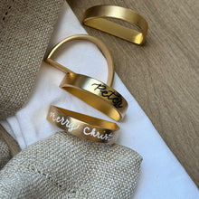 Personalised napkin rings set of 4