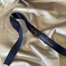 Merry Christmas Handwritten Hot Foiled Satin Ribbon