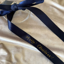 Merry Christmas Handwritten Hot Foiled Satin Ribbon