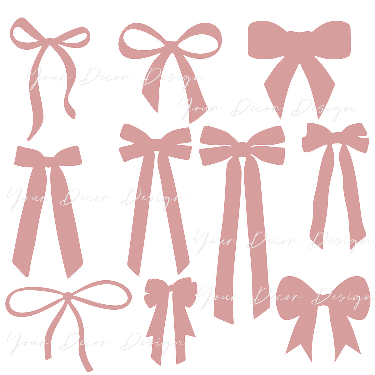10 Ribbons Cutting file SVG PDF for Silhouette and Cricut – Your Decor ...