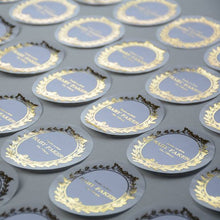 Edge-cut French style gold foiled sticker