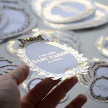 Edge-cut French style gold foiled sticker