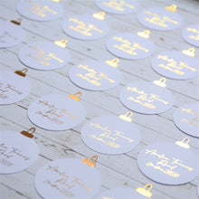 Personalised Round Christmas Bauble Swing Tag (220-250 gsm)