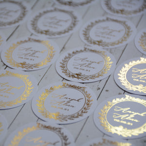 Personalised Oval Foiled Gift Tag (160 gsm)