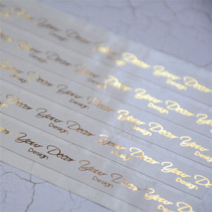 Personalised Washi Tape Style Foiled Sticker (Glossy Off White)