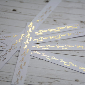 Personalised Washi Tape Style Foiled Sticker (Glossy Off White)
