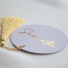 Personalised Round Place Card with Tassel