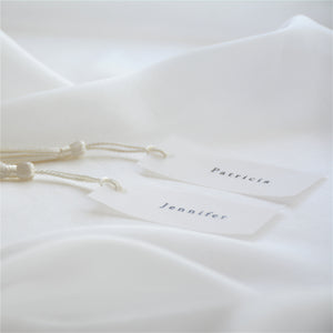 Personalised Rectangle Vellum Place Card with Tassel