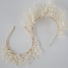 Italian White Ruscus Preserved Flower Headband - Large