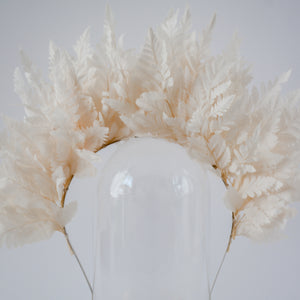 Leather Fern Preserved Flower Headband - Large