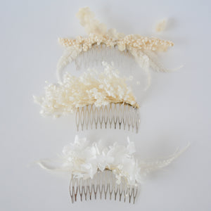 French Combs from Dried and Preserved Flowers