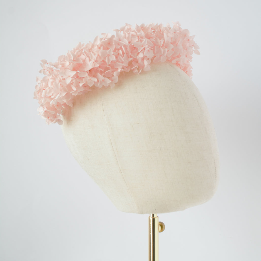 Soft Pink Hydrangea Preserved Flower Crown - Large