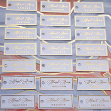 Personalised Rectangle Foiled Swing Tag 3,5 cm x 5,5 cm (220-250 gsm)