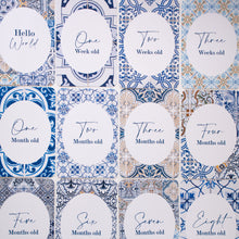 Mediterranean Tiles Baby Milestone Cards