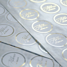 Personalised Round Foiled Sticker (Matte White)